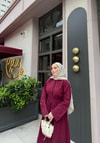 TAKM-1945H&R ButikHallab Keten Etekli Takım Bordo
