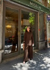 TAKM-1962H&R ButikHam Keten Eşna Takım Kahve
