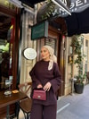 TAKM-1962H&R ButikHam Keten Eşna Takım Mürdüm