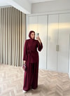 HR-3402H&R ButikHap-Aymek Bağlamalı Takım Bordo