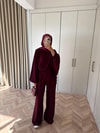 HR-2901H&R ButikHen- Fila Oversize Oysh Takım Bordo