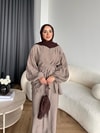 HR-2838H&R ButikHen - Gima Yan Pileli Modal Takım Vizon