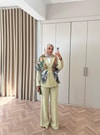 HR-2967H&R ButikHen- Milla Ceketli Takım Çağla Yeşili