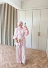 HR-0983H&R ButikHen- Risa Gold Kemerli Takım Pembe