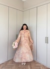 HR-0939H&R ButikHew - Avşa Şifon Etekli Takım Somon