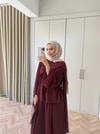 HR-1542H&R ButikHew - Hina Şifon Takım Bordo