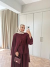 HR-1542H&R ButikHew - Hina Şifon Takım Bordo