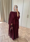 HR-1542H&R ButikHew - Hina Şifon Takım Bordo
