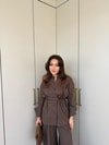 HR-1059H&R ButikHot- Bila Çizgili Takım Kahve