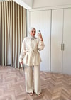 HR-1402H&R ButikHot - Wena Takım Bej