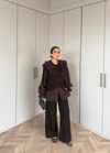 HR-3335H&R ButikHT- Maya Triko Takım Acı Kahve