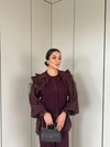 HR-3335H&R ButikHT- Maya Triko Takım Mürdüm