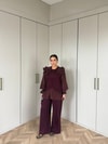 HR-3335H&R ButikHT- Maya Triko Takım Mürdüm