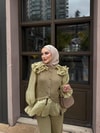 HR-3335H&R ButikHT- Maya Triko Takım Yağ Yeşili