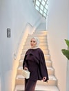 TAKM-2177H&R ButikJose Tensel Pelerin Detaylı Takım Mürdüm