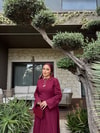 TAKM-1973H&R ButikKuzey Kırışık Etekli Takım Bordo