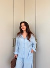 HR-1048H&R ButikLewi Ön Düğmeli Takım Mavi