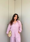 HR-1048H&R ButikLewi Ön Düğmeli Takım Pembe