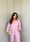 HR-1048H&R ButikLewi Ön Düğmeli Takım Pembe