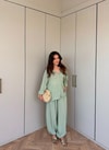 HR-1048H&R ButikLewi Ön Düğmeli Takım Yeşil