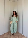 HR-1048H&R ButikLewi Ön Düğmeli Takım Yeşil