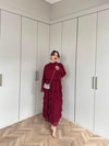 TAKM-2303H&R ButikLizge Şifon Takım Bordo