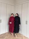 TAKM-2303H&R ButikLizge Şifon Takım Bordo