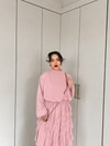 HR-0999H&R ButikLizge Şifon Takım Pembe