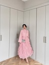 HR-0999H&R ButikLizge Şifon Takım Pembe