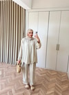 HR-0987H&R ButikMB - Dişla Keten Takım Bej
