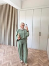 HR-0987H&R ButikMB - Dişla Keten Takım Haki