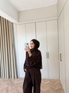 HR-0987H&R ButikMB - Dişla Keten Takım Kahve