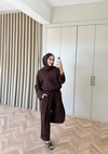 HR-0987H&R ButikMB - Dişla Keten Takım Kahve