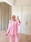 HR-0987H&R ButikMB - Dişla Keten Takım Pembe