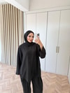 HR-0987H&R ButikMB - Dişla Keten Takım Siyah