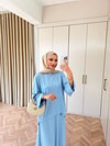 HR-0919H&R ButikMb - Fiyve Oysh Etekli Takım Mavi