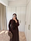 HR-0919H&R ButikMb - Fiyve Oysh Etekli Takım Acı Kahve