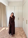 HR-0919H&R ButikMb - Fiyve Oysh Etekli Takım Acı Kahve