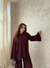 HR-1371H&R ButikMsn- Ramia Modal Takım Mürdüm