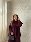 HR-1371H&R ButikMsn- Ramia Modal Takım Mürdüm