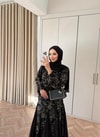 HR-0748H&R ButikNG -Bade Elbise Siyah