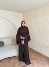 HR-0810H&R ButikNG - Kusa Şifon Takım Acı Kahve