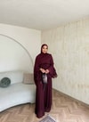 HR-0810H&R ButikNG - Kusa Şifon Takım Bordo