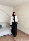 HR-0807H&R ButikNg- Mina Etekli Takım Beyaz Siyah