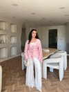 HR-1184H&R ButikNG - Nicol İşlemeli Düğmeli Takım Pembe
