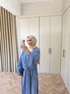 HR-1268H&R ButikNG - Sahra Kimonolu Takım Mavi