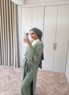HR-1268H&R ButikNG - Sahra Kimonolu Takım Yeşil