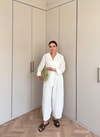 HR-1463H&R ButikNG - Wişal Keten Takım Beyaz
