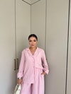 HR-1463H&R ButikNG - Wişal Keten Takım Pembe
