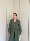 HR-1463H&R ButikNG - Wişal Keten Takım Yeşil